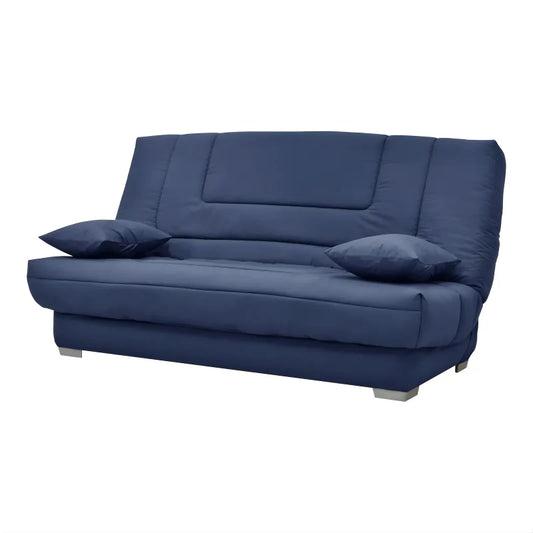 Canapea clic-clac din textil cu spațiu de depozitare